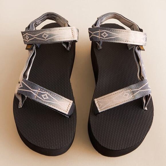 Teva platform sandals black grey pattern 9 NWOT - Picture 3 of 14
